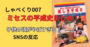 しゃべくり007ミセスの平成史まとめ