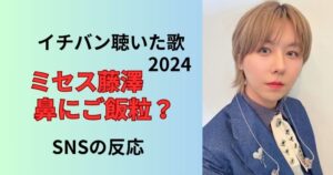 ミセス藤澤イチバン聴いた歌で鼻に何つけてる?